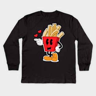 Matching Couple Burger Fries Perfect Pair 3a Kids Long Sleeve T-Shirt